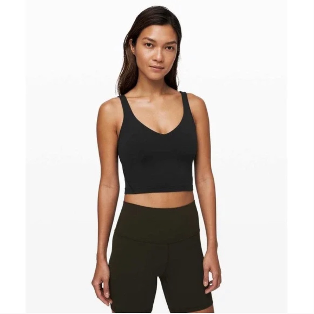 Lululemon align crop tank Black V-Neck Crop Top